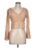 Urban Romantics 100% Rayon Tan Long Sleeve Blouse Size L - photo 1