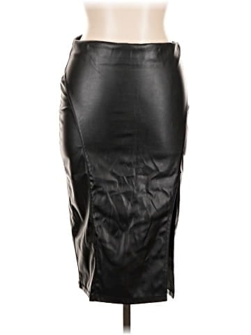 Shinestar Faux Leather Skirt (view 1)