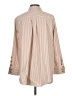 Chico's Stripes Tan Long Sleeve Button-Down Shirt Size Lg (2) - photo 2
