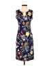 Lands' End Print Blue Cocktail Dress Size 0 - photo 1