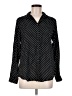Uniqlo 100% Rayon Polka Dots Black Long Sleeve Button-Down Shirt Size M - photo 1