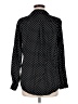 Uniqlo 100% Rayon Polka Dots Black Long Sleeve Button-Down Shirt Size M - photo 2