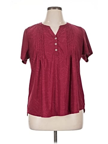 NY Collection Short Sleeve Blouse (view 1)