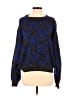 Santana LTD 100% Acrylic Print Blue Pullover Sweater Size S - photo 1