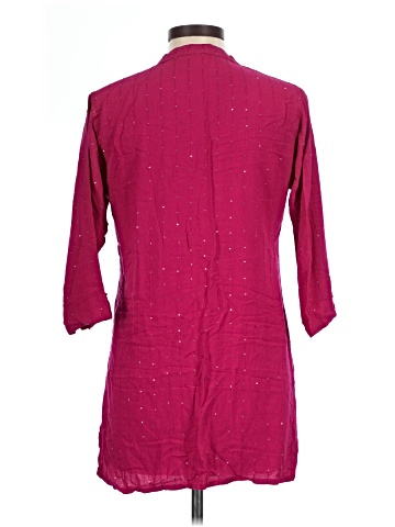 Unbranded 3/4 Sleeve Button-Down Shirt (view 2)