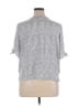 Apt. 9 100% Polyester Stripes Gray Short Sleeve Blouse Size XL - photo 2