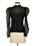 Aqua 100% Polyester Black Long Sleeve Blouse Size S - photo 1