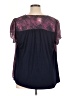 Daniel Rainn Stars Purple Short Sleeve Blouse Size 1X - photo 2