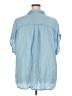 Torrid 100% Tencel Blue Short Sleeve Button-Down Shirt Size 4X Plus (4) - photo 2