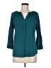 Soho 100% Rayon Teal Blue 3/4 Sleeve Blouse Size M - photo 1