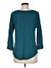 Soho 100% Rayon Teal Blue 3/4 Sleeve Blouse Size M - photo 2