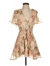 Selfie Leslie 100% Polyester Floral Tan Cocktail Dress Size S - photo 1
