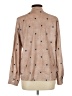 Unbranded 100% Polyester Hearts Tan Long Sleeve Blouse Size L - photo 2