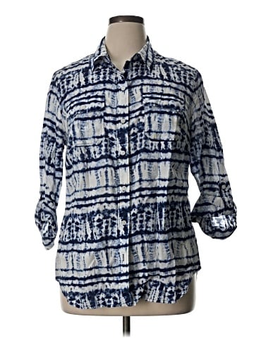 Jones New York Sport 3/4 Sleeve Button-Down Shirt (view 1)