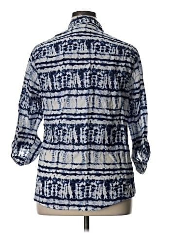 Jones New York Sport 3/4 Sleeve Button-Down Shirt (view 2)