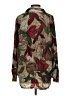 Unbranded Floral Brown Long Sleeve Blouse Size 3 - photo 2
