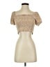 Aerie 100% Viscose Tan Short Sleeve Top Size S - photo 1