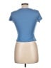 Shein Blue Short Sleeve Top Size L - photo 2
