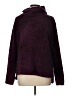 Zella 100% Polyester Solid Burgundy Turtleneck Sweater Size L - photo 1