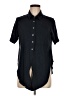 Theory 100% Cotton Black Short Sleeve Button-Down Shirt Size M - photo 1