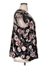 Halogen Floral Black Short Sleeve Blouse Size XL - photo 4