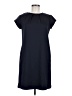 Lands' End Solid Blue Casual Dress Size 8 - photo 1