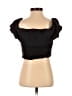 Zara Black Short Sleeve Top Size S - photo 2