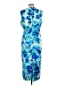 DKNY 100% Polyester Tropical Blue Cocktail Dress Size 12 - photo 2