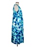 DKNY 100% Polyester Tropical Blue Cocktail Dress Size 12 - photo 4