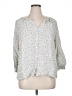 Terra & Sky 100% Rayon Ivory 3/4 Sleeve Button-Down Shirt Size 1X - photo 1