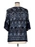 BILA 100% Rayon Blue 3/4 Sleeve Blouse Size XL - photo 2