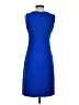 Tahari Solid Blue Cocktail Dress Size 4 - photo 2
