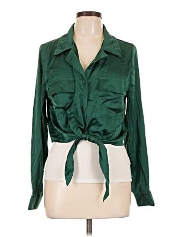 Chocolate Long Sleeve Blouse (view 1)