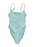 Refuge Solid Blue One Piece Swimsuit Size M - photo 1