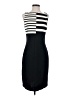 St. John Stripes Black Cocktail Dress Size 4 - photo 1