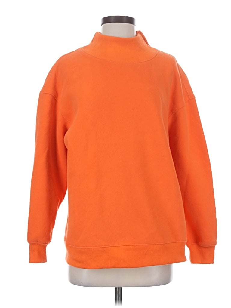 Pre-owned Trendy Queen Turtleneck Sweater In Orange