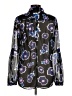 Alivia 100% Recycled Polyester Black Long Sleeve Blouse Size M - photo 2