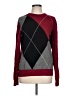 Express Design Studio 100% Merino Argyle Burgundy Wool Sweater Size L - photo 1