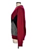 Express Design Studio 100% Merino Argyle Burgundy Wool Sweater Size L - photo 5
