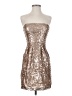 BCBGMAXAZRIA 100% Polyester Metallic Silver Cocktail Dress Size 0 - photo 1