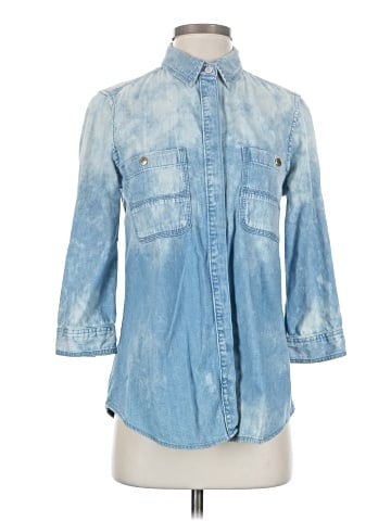 7 For All Mankind 3/4 Sleeve Button-Down Shirt (view 1)