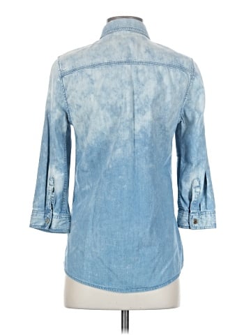 7 For All Mankind 3/4 Sleeve Button-Down Shirt (view 2)