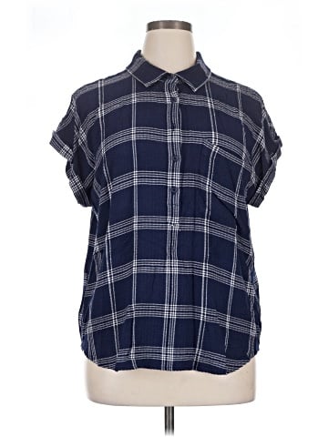 Cosmic Blue Love Short Sleeve Blouse (view 1)