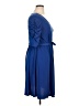 NY Collection Solid Blue Casual Dress Size XL - photo 4