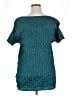 Jaclyn Smith 100% Polyester Tweed Teal Short Sleeve T-Shirt Size XL - photo 2
