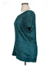 Jaclyn Smith 100% Polyester Tweed Teal Short Sleeve T-Shirt Size XL - photo 5