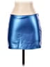 Superdown Metallic Blue Faux Leather Skirt Size S - photo 1