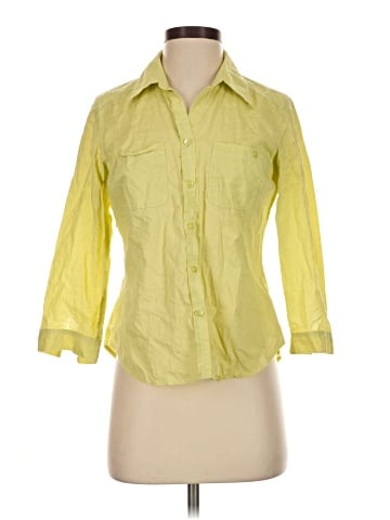 Sigrid Olsen 3/4 Sleeve Button-Down Shirt (view 1)
