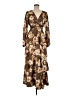 Baltic Born Floral Multi Color Brown Casual Dress Size M - photo 1