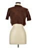 MadRag 100% Polyester Brown Short Sleeve Top Size L - photo 1